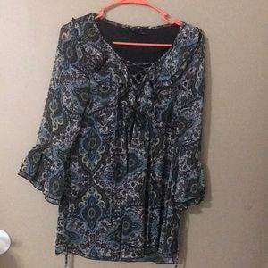 New Direction Sheer lined dressy top